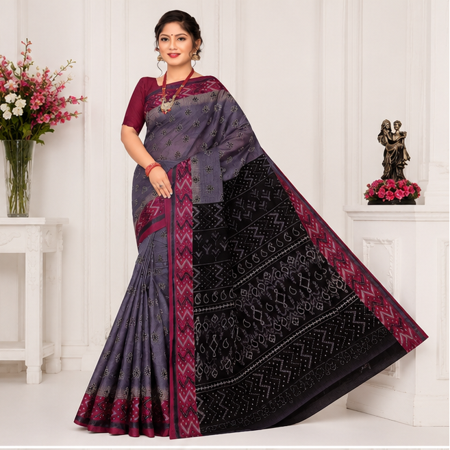 100% Cotton Printed Saree for Women | Soft, Breathable & Comfortable