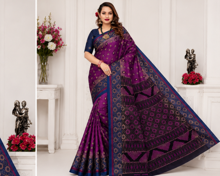 100% Cotton Printed Saree for Women | Soft, Breathable & Comfortable