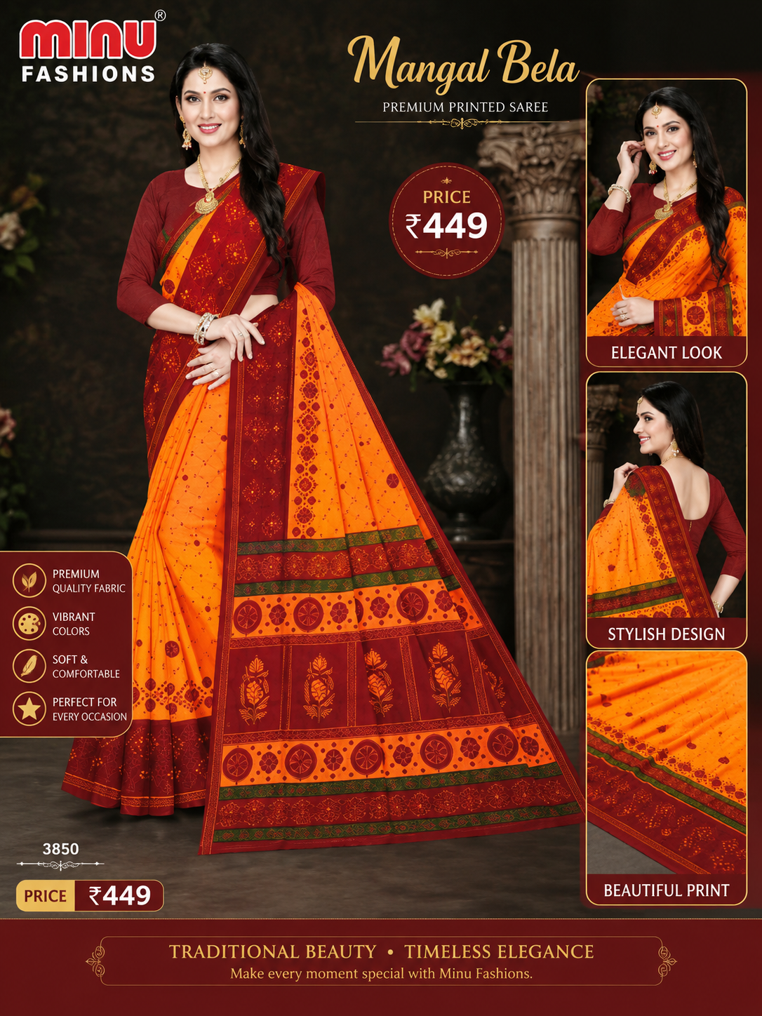 Mangal Bela Cotton Saree