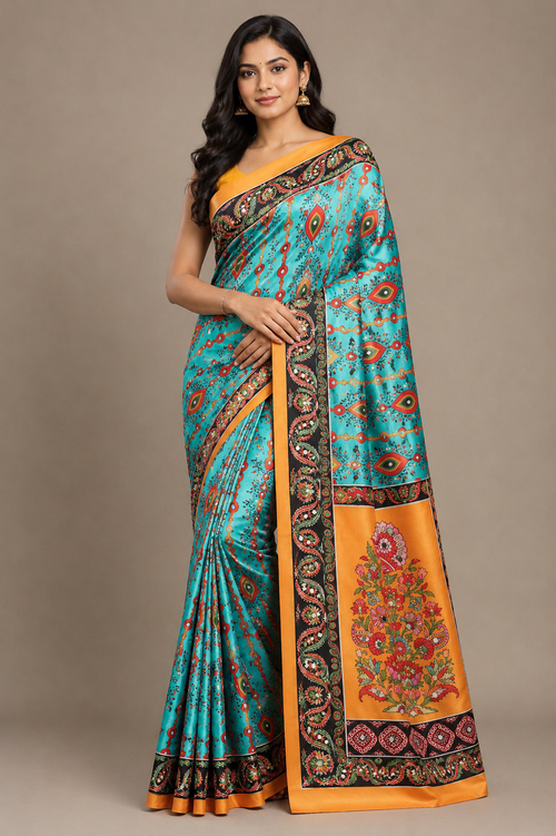 Heavy Marsh mellow georgette saree
