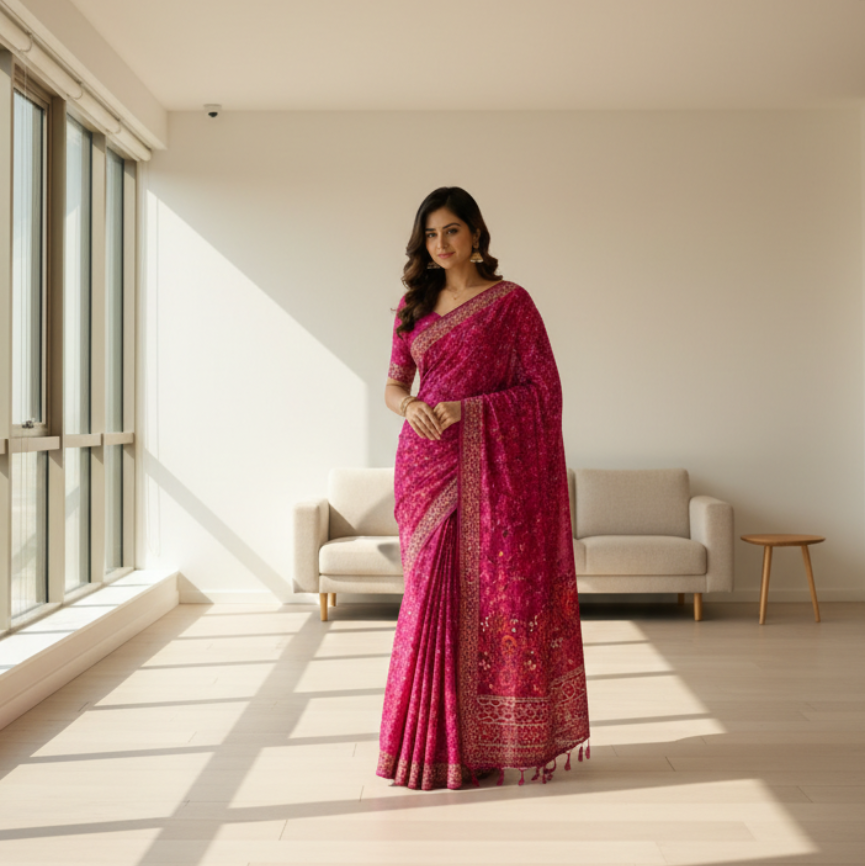 Pashmina Silk Saree